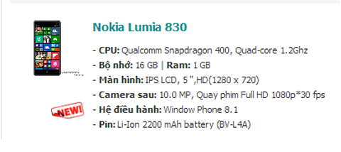 [Trên tay] Nokia Lumia 830 - Smart cao cấp, giá tầm trung